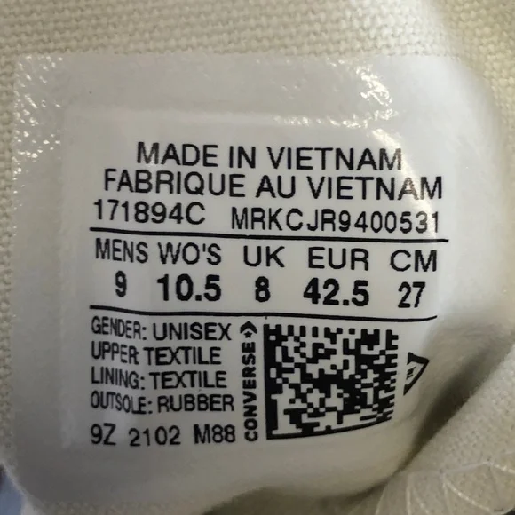 Converse Summer Denim Run Star Hike Blue Mens 9 Unisex Casual Lifestyle … - Picture 10 of 12